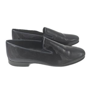 Duca by Matiste Navy Patent Leather Smoking Slipper Loafers Almond Toe Size 40 E